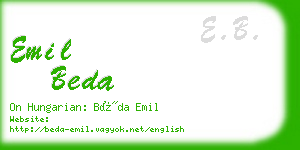 emil beda business card